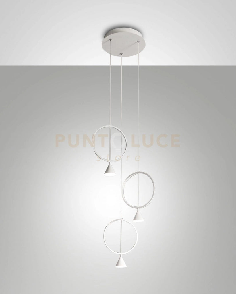 SIRIO CIRCLE SOSPENSIONE BIANCA 3 LUCI 3388-47-102