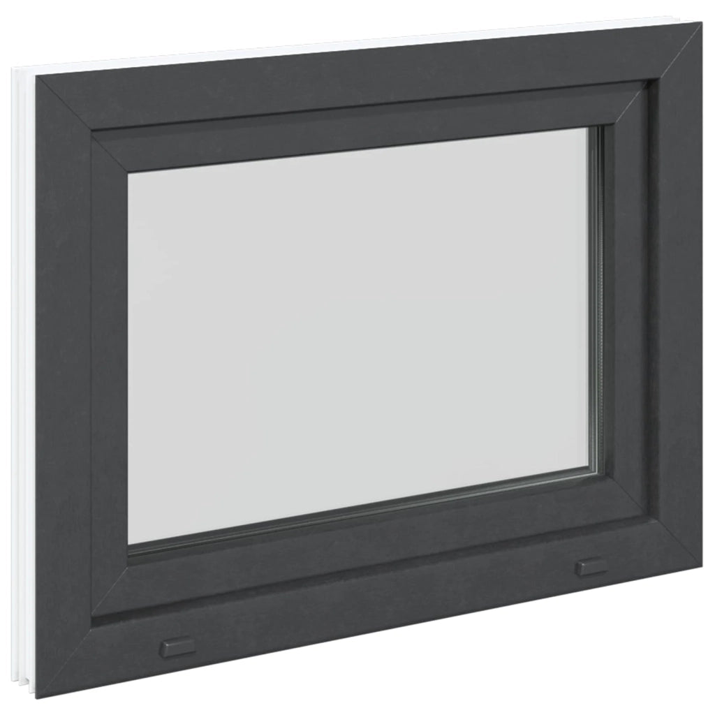 Finestra per Soffitta RISOR Antracite 80 x 50 cm PVC e Vetro 42047279