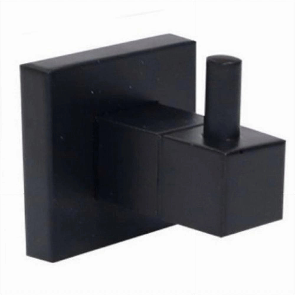 Trade Shop - Gancio Per Accappatoio Asciugamani Da Muro Nero Appendino Arredo Per Bagno 79980 -