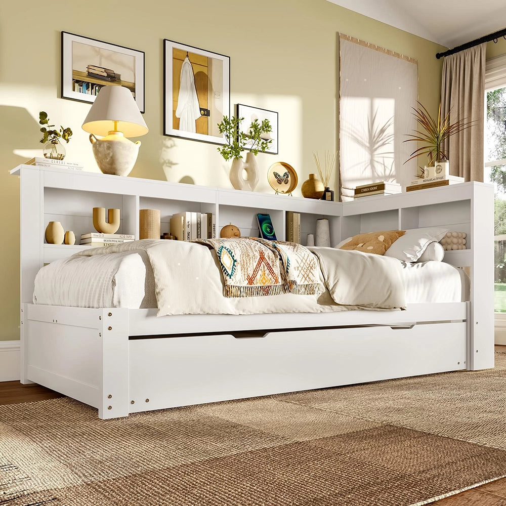 Divano letto 90x200cm?- Xylo - gigogne USB bianco