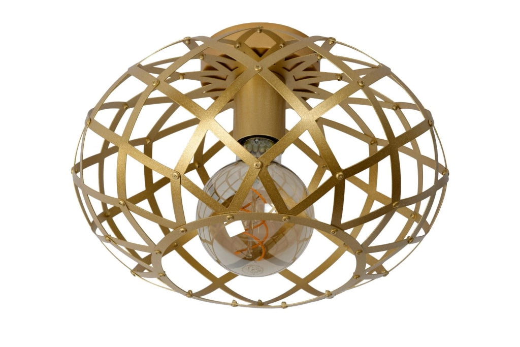 Lucide plafoniera Wolfram ottone 30cm E27 40W metallo