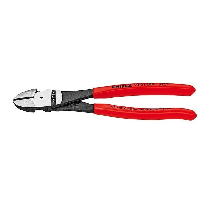 Knipex 74 01 180 Tronchese Laterale Acciaio al Cromo-Vanadio Forgiato Temperato ad Olio Manici Rivestiti in Resina Termoplastica Lunghezza 180 mm colore Rosso