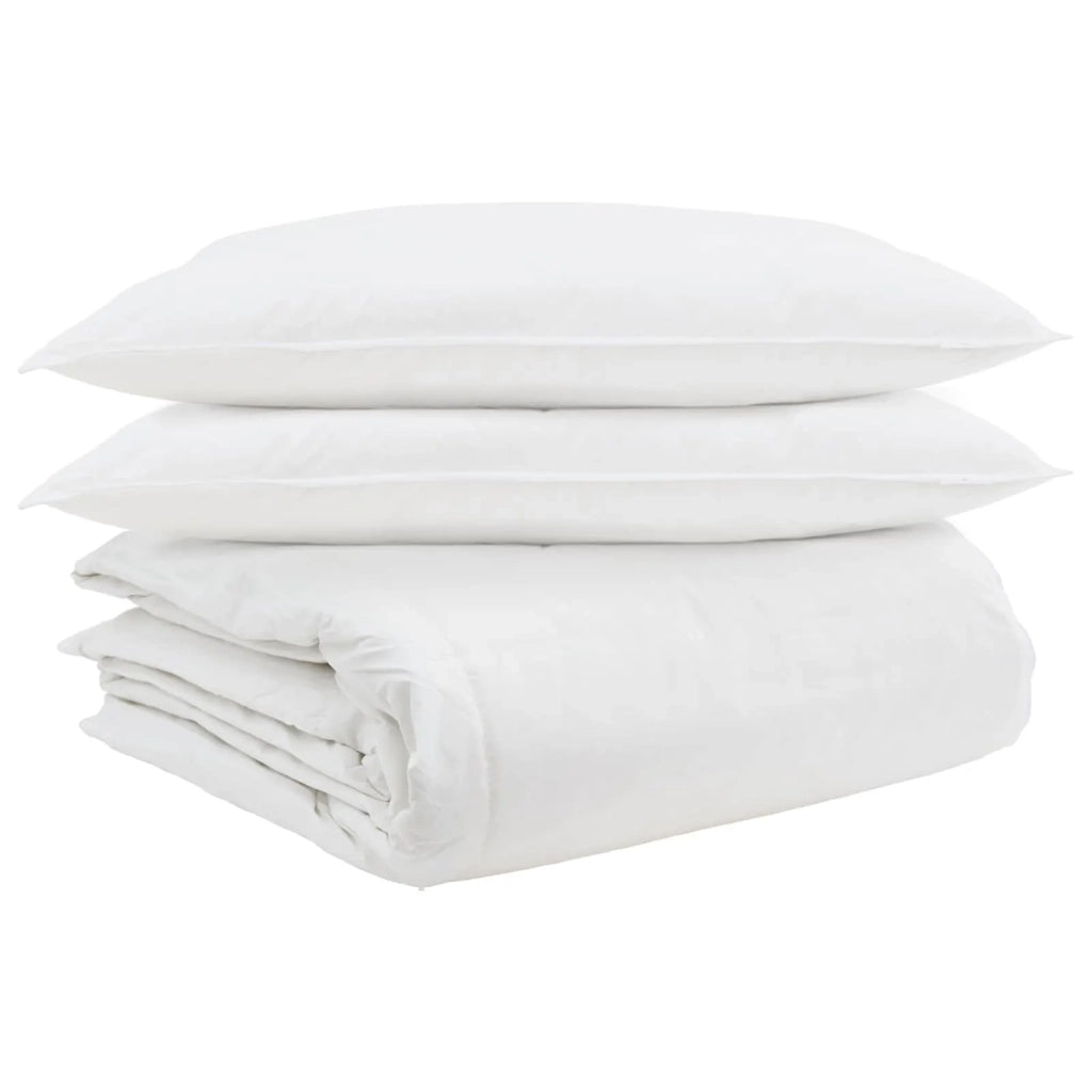 Set di Piumoni con cuscino 3 pcs Bianco Piuma d'anatra 3376980
