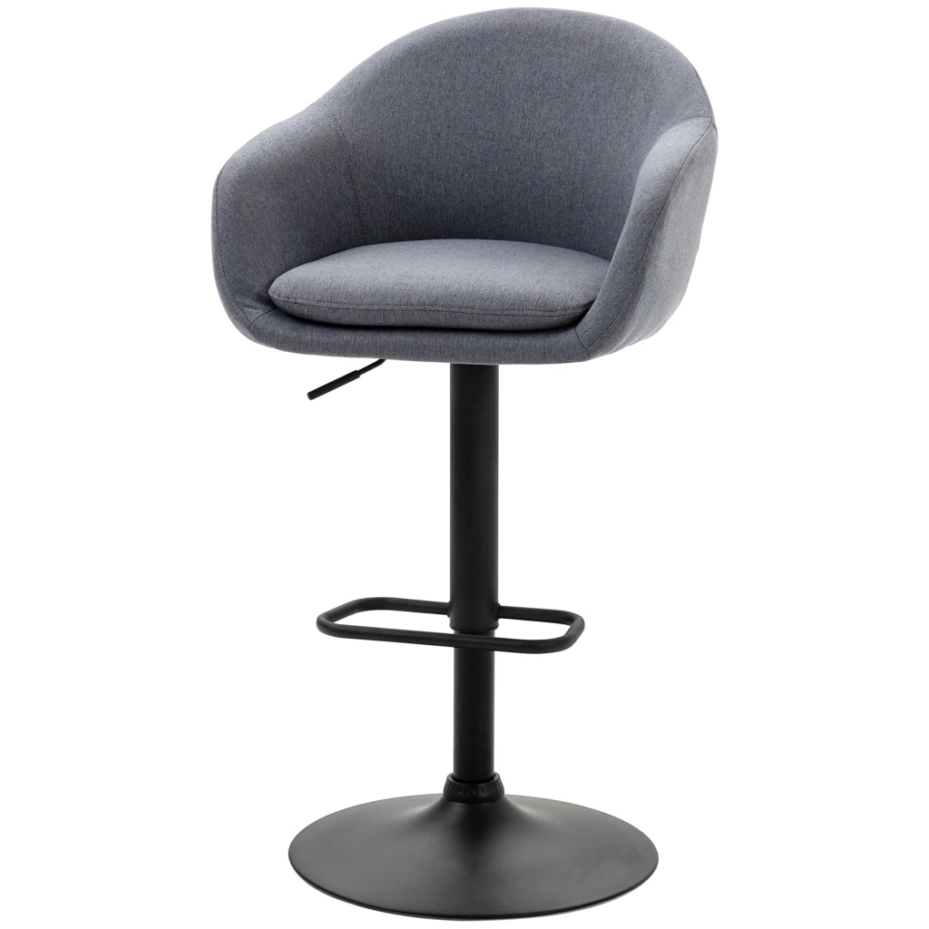 Sgabello da Bar con Poggiapiedi ¨C Minimal ¨C Grigio 54x54x112 cm