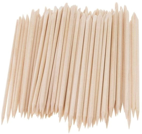 Set di punteruoli in legno da 100 pezzi - 11 x 0,38 cm - Doppia faccia - Leggero - Comodo da utilizzare