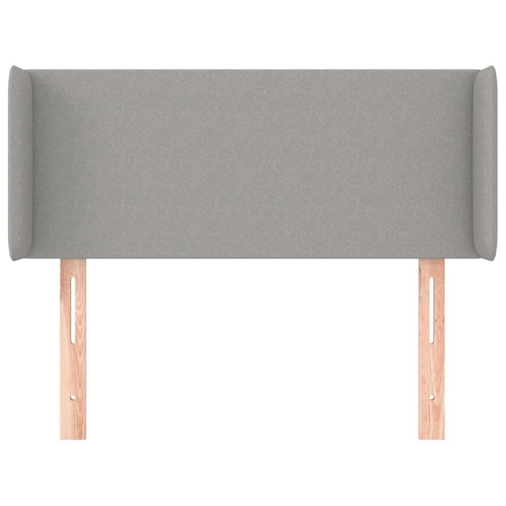Testiera ad Orecchio-Testata con Orecchie Grigio Chiaro 93x16x78/88 cm in Tessuto 617432