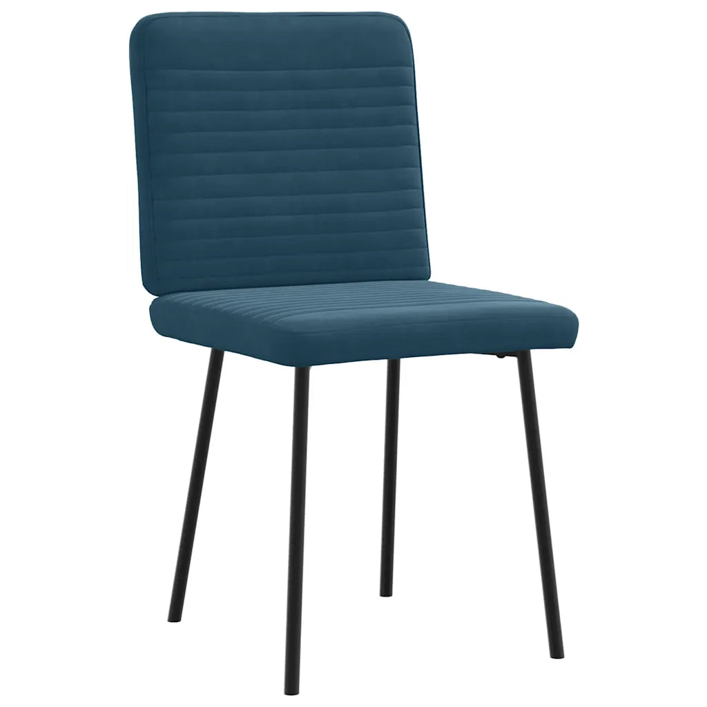 Sedie da Pranzo 4 pz Blu in Velluto 3315243