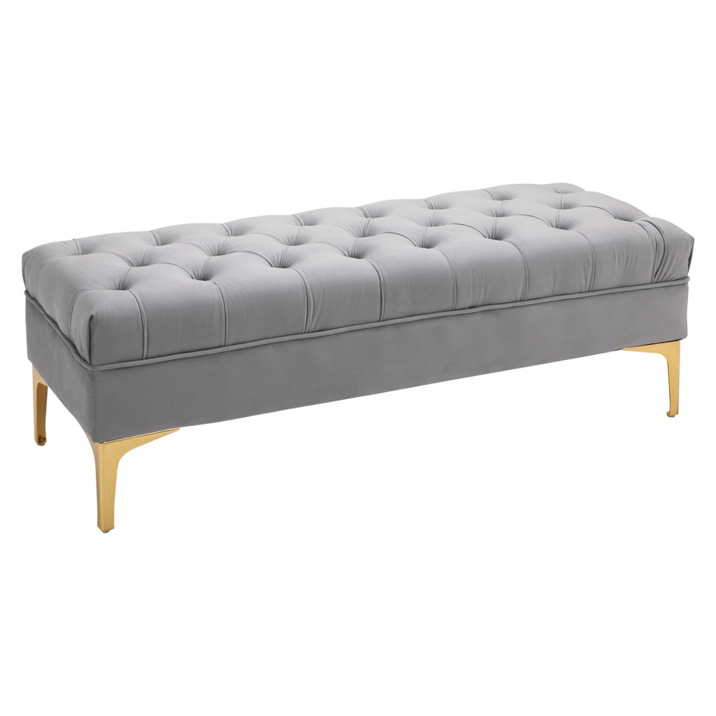 Letto contenitore imbottito in velluto ¨C Minimal ¨C grigio chiaro