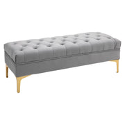 Letto contenitore imbottito in velluto ¨C Minimal ¨C grigio chiaro