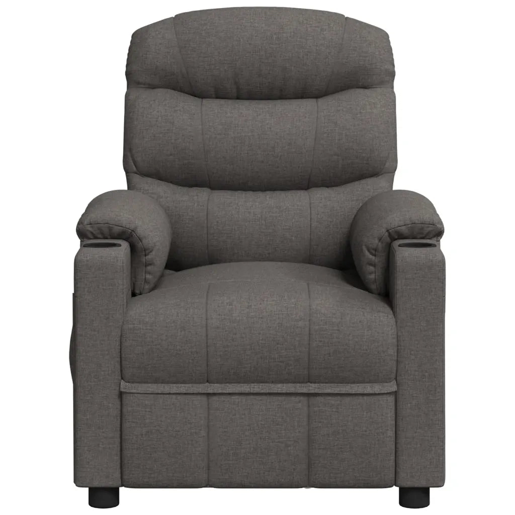 Poltrona Reclinabile in Tessuto Grigio Scuro 348071