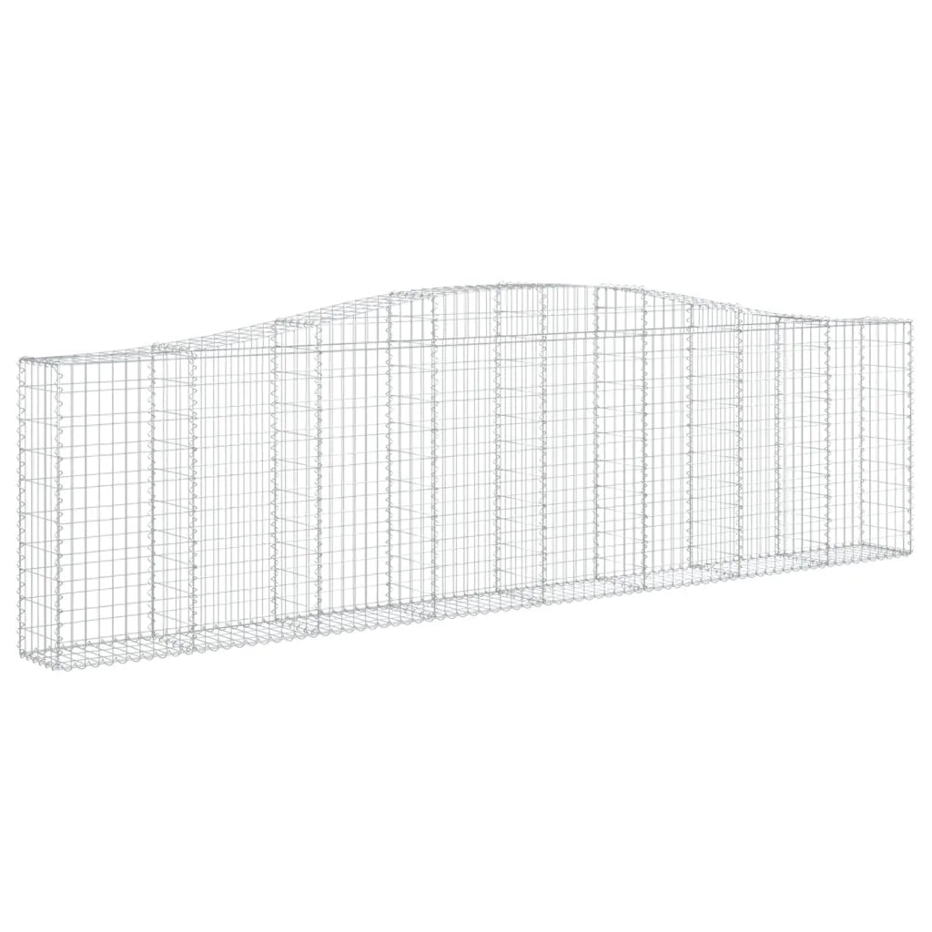 Cesti Gabbioni ad Arco 4 pz 400x30x100/120 cm Ferro Zincato 3145828