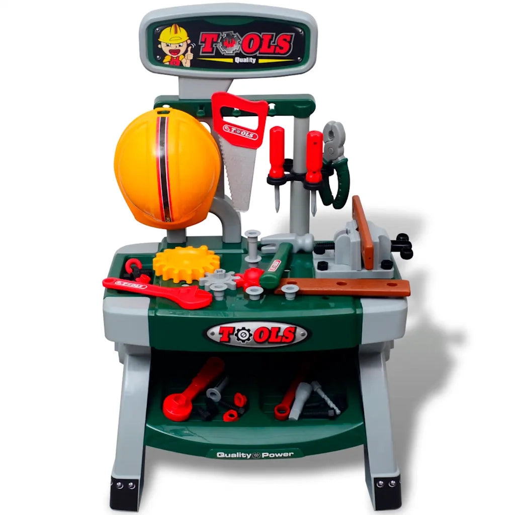 Gioco per Bambini Banco da Lavoro con Attrezzi Verde e Grigio cod mxl 67377