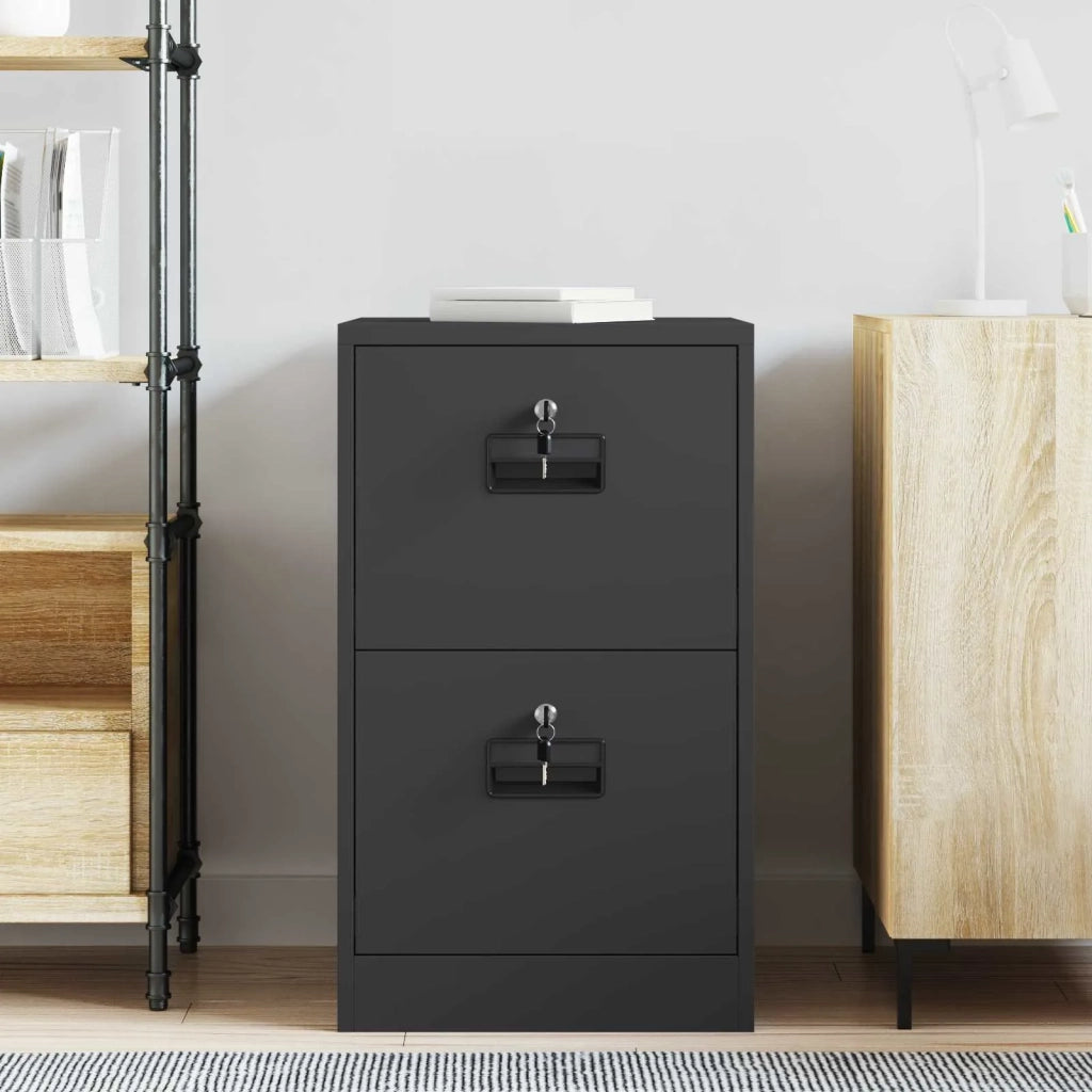 Armadio per File con cassetto Geometrico Nero 44 x 50 x 74,5 cm CFW7768936