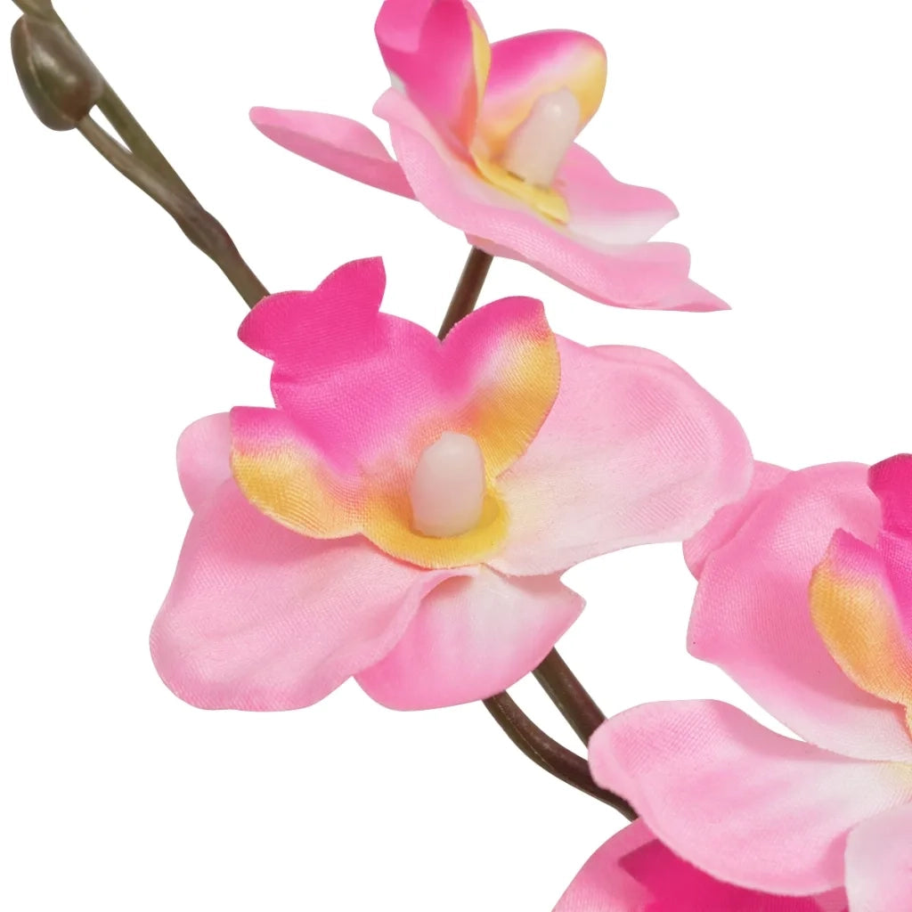Orchidea Artificiale con Vaso-Piante Decorative 30 cm Rosa