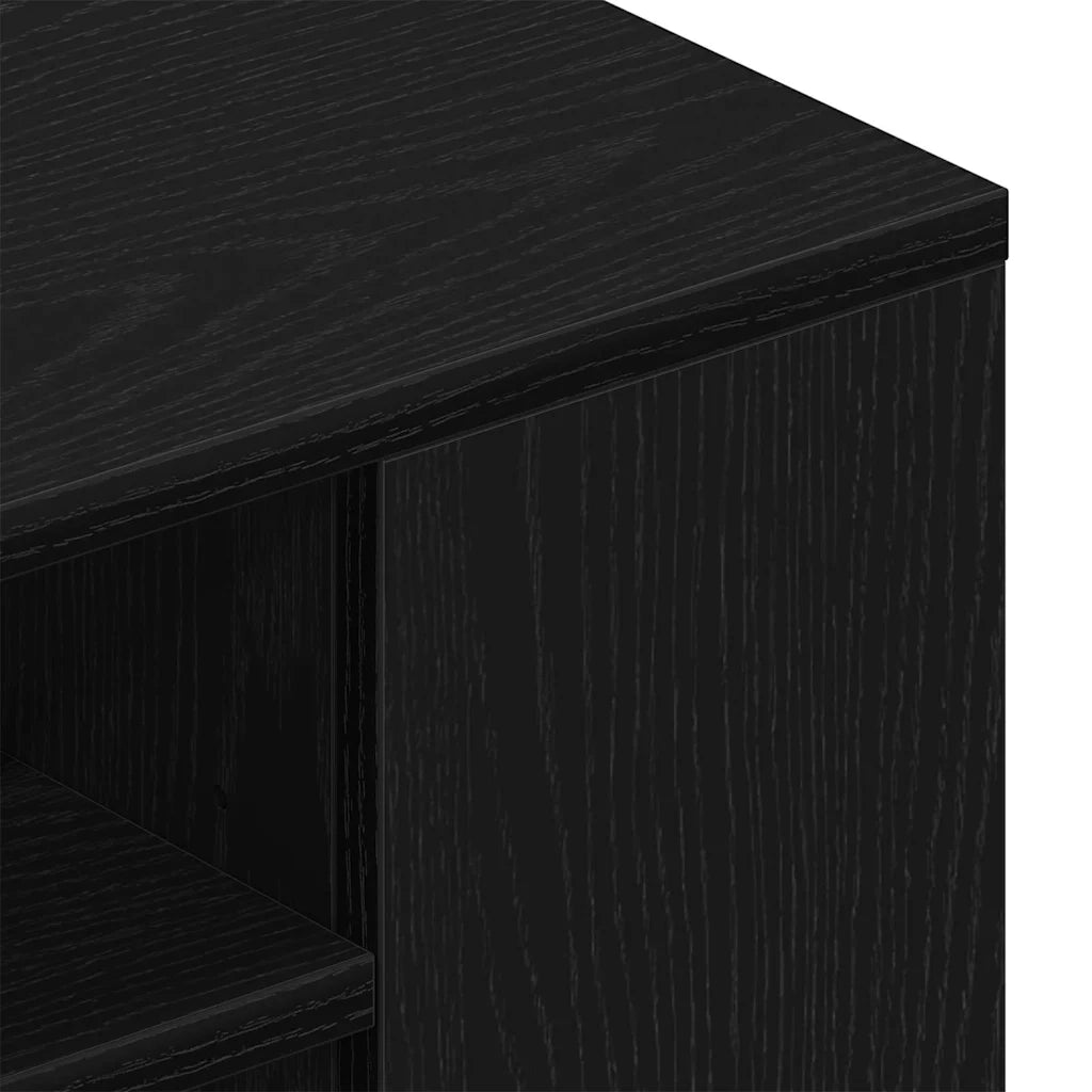 Mobile TV | Armadietto TV | Mobile Porta TV Rovere Nero 100 x 30 x 26,5 cm Legno multistrato