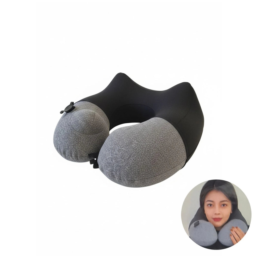 CUSCINO DA VIAGGIO AUTO GONFIABILE BAMBINI COLLO POMPA MEMORY FOAM BAMBINO KLW01