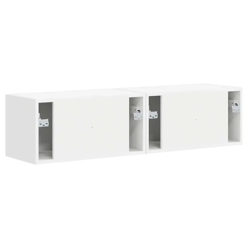 Mobile TV da parete 2 pcs Bianco 60 x 31 x 29,5 cm 892190