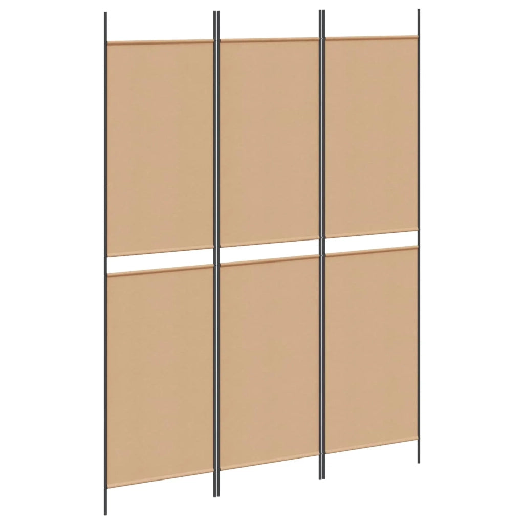Paravento a 3 pannelli Beige 150 x 200 cm Tessuto 42039219