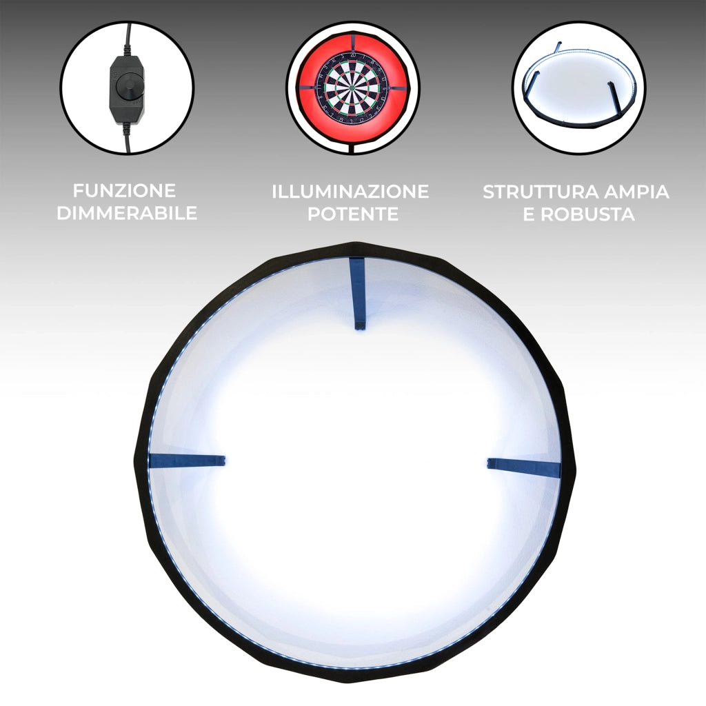 Anello LED per Bersaglio Freccette 120 LED Dimmerabile 360°