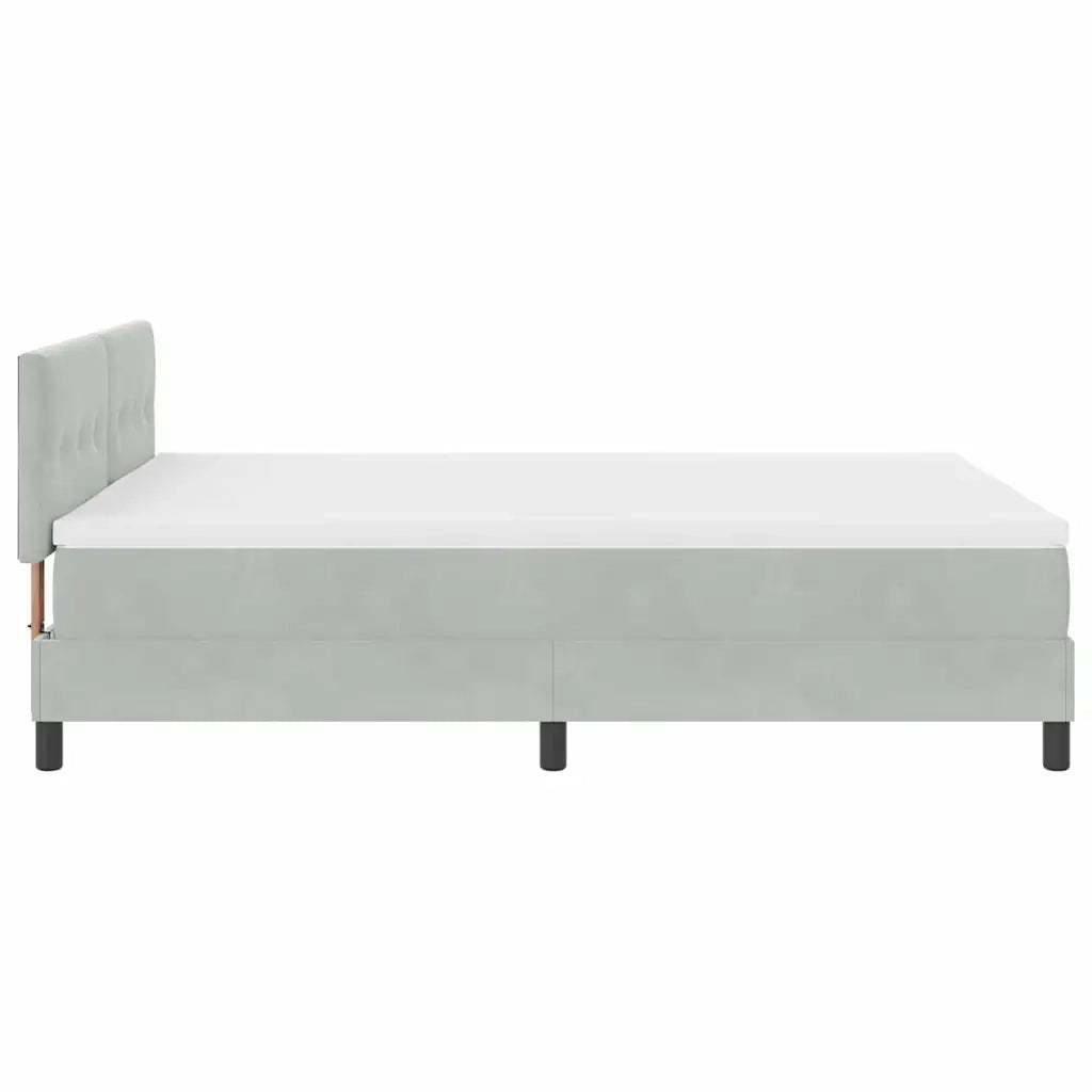 Letto a Sorgente LED con led Grigio chiaro 160 x 200 cm Velluto 3342662
