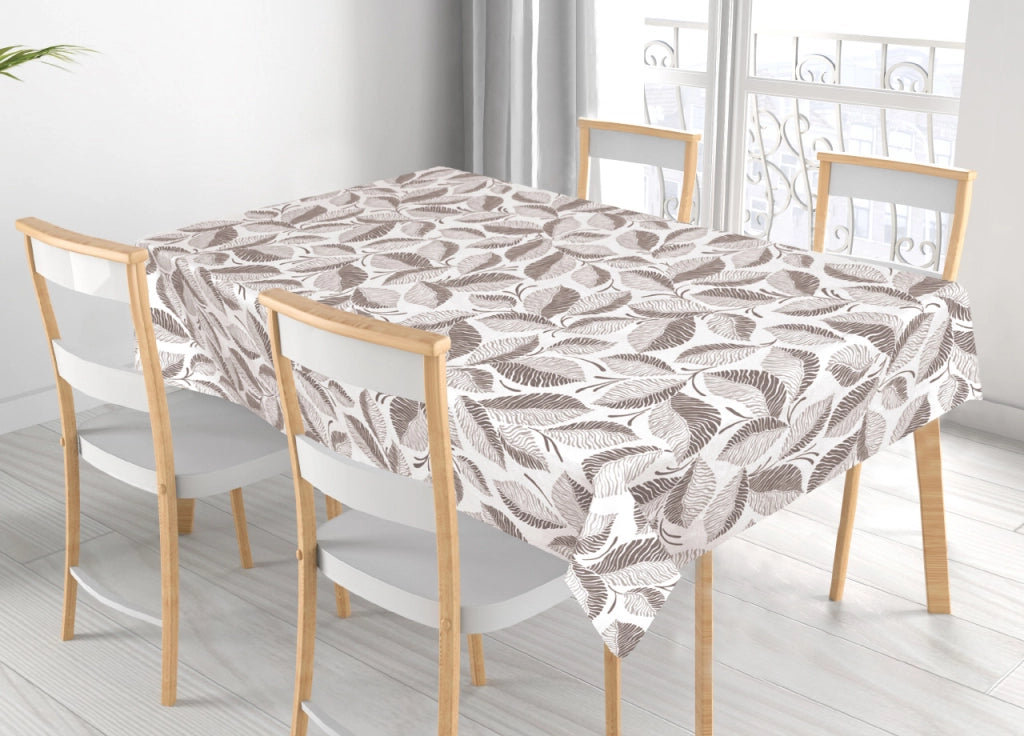 Tovaglia Per Salotto Cucina Tavolo 100% Cotone Made In Italy Jungle RP - 140x180 - Tortora
