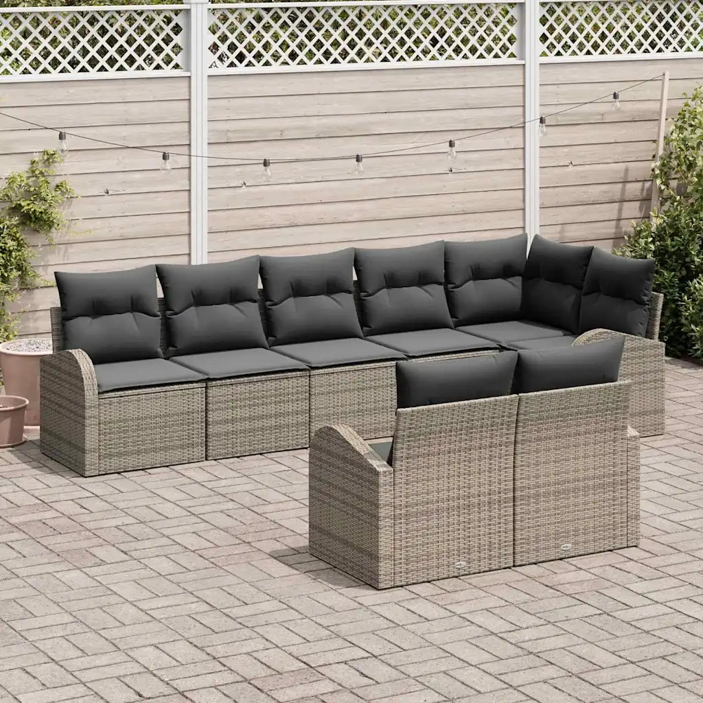 Set Divano da Giardino 8 pcs polyrattan 3346089
