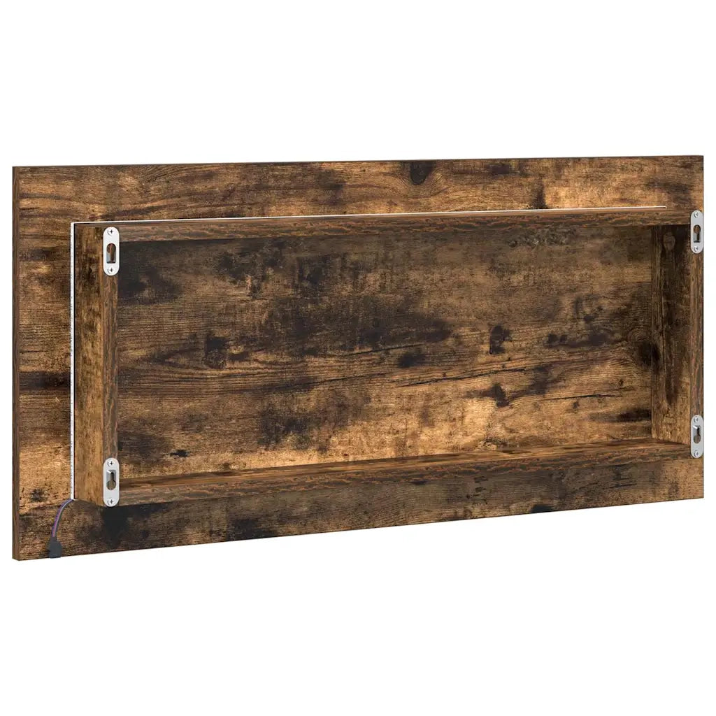 Specchio-Specchio per Bagno Marrone 80 x 37 cm Vetro e Legno Ingegnerizzato