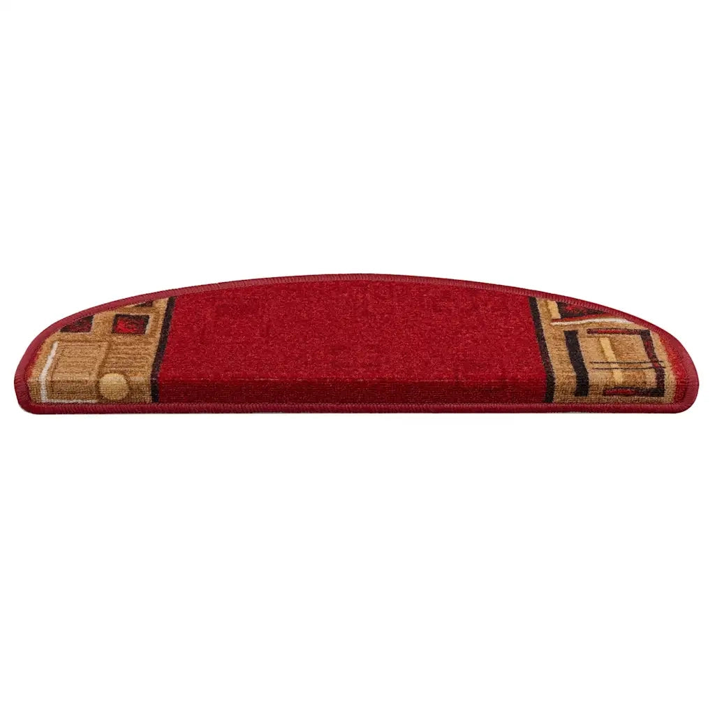 Tappetini Autoadesivi per Scale 15 pz Rossi 65x21x4 cm 322410