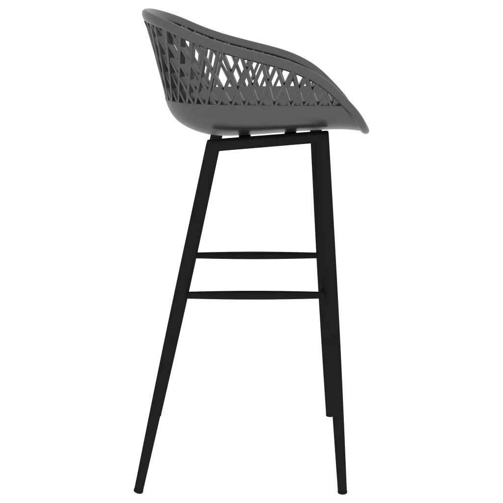 Set da Bar 5 pz Nero e Grigio 3057377