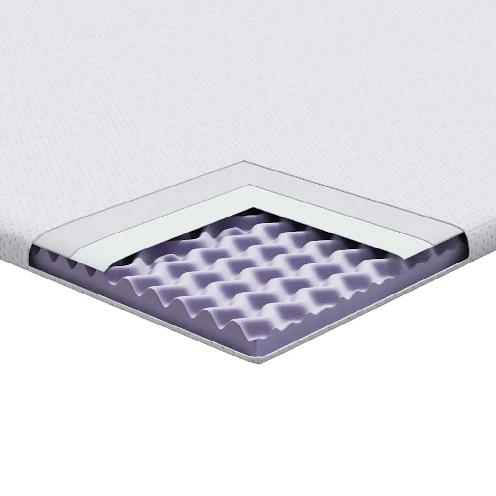Topper per materasso Bianco 100 x 200 cm Tessuto Jacquard 4106202