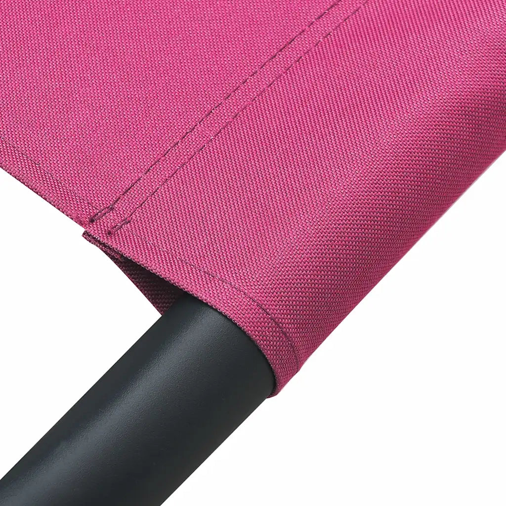 Lettino Prendisole | Sdraio da giardino | Lettino da sole con Baldacchino e Cuscini Rosa