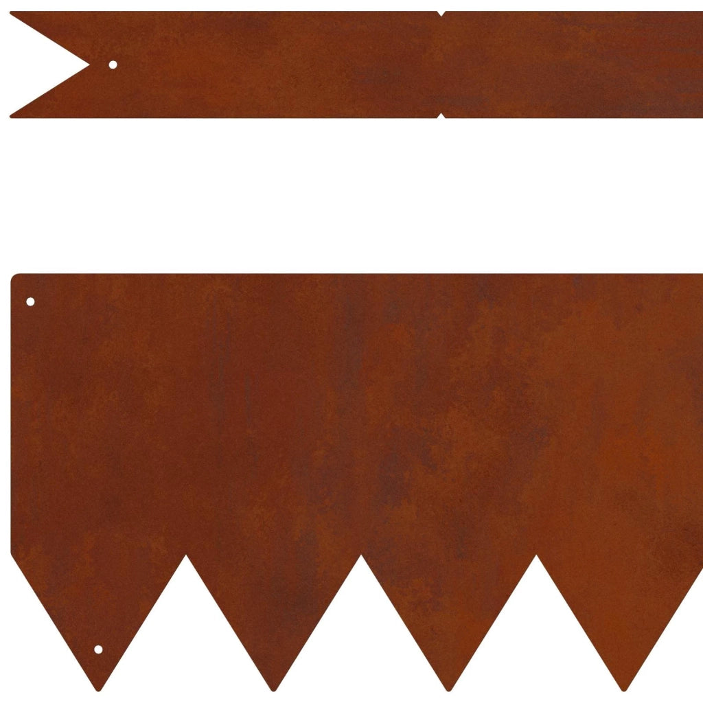 Bordura per Prato 50 pcs Ruggine 100 x 0,05 x 15 cm 865945