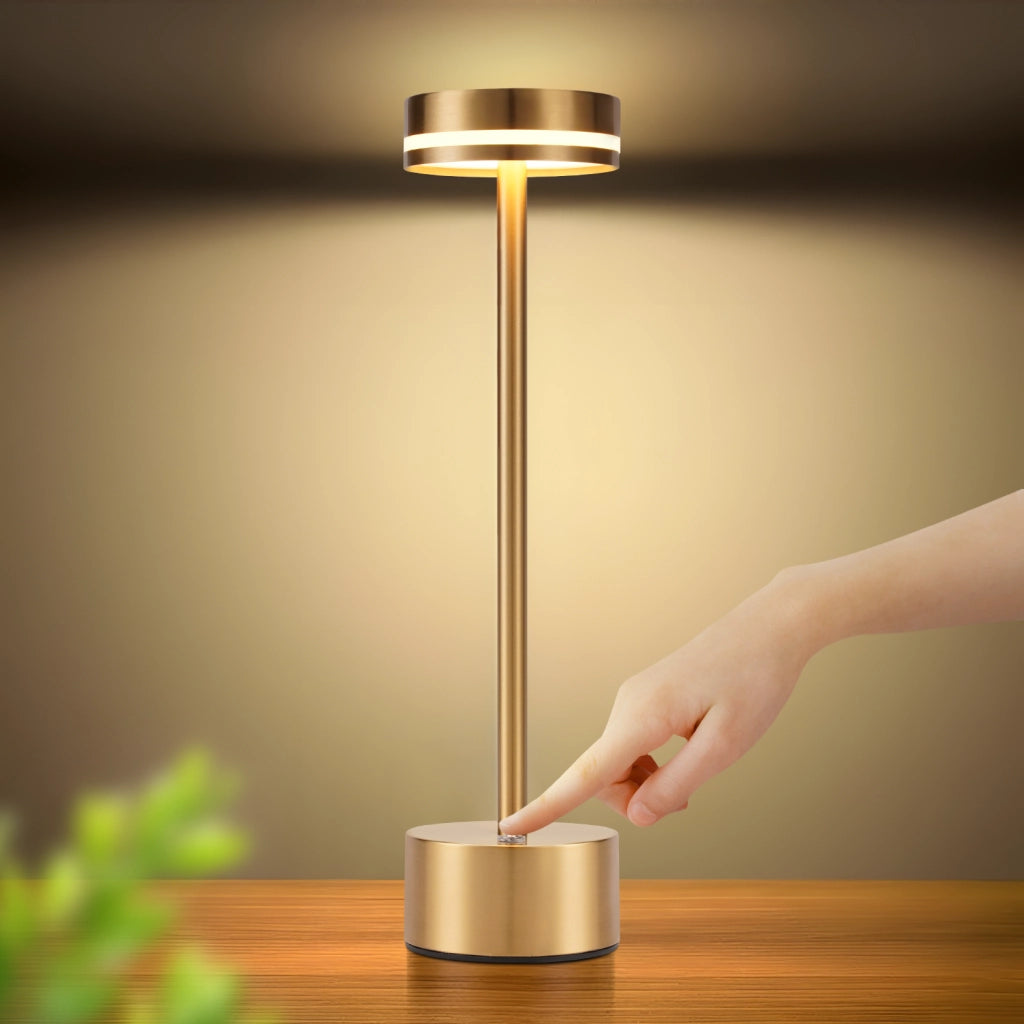 ZMH Lampada da tavolo LED oro touch dimmerabile USB C H31.5cm per comodino camera letto