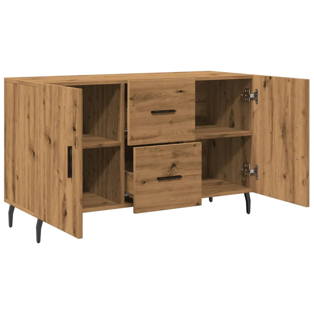 Buffet credenza cassettiera armadio mobile contenitore organizer cucina soggiorno salotto fatto a mano 100 x 36 x 60 cm legno ingegnerizzato marrone 02_0030805