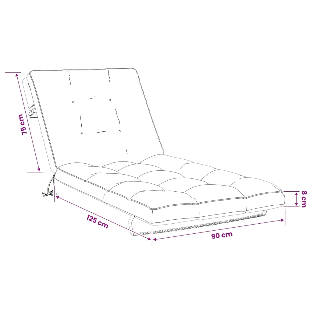 Cuscino per Lettino VIANEN 100% Poliestere Grigio 953888