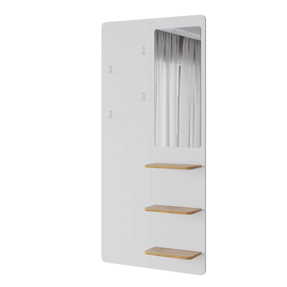 Vicco Appendiabiti da parete Bianco/quercia 70 x 150 cm con specchio