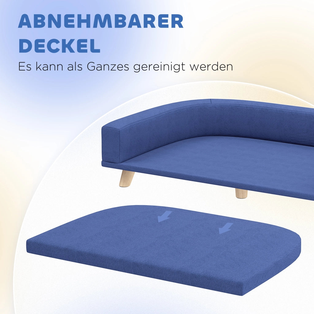 Cuccia per Cani ¨C Minimal ¨C Legno, 98x67x25 cm, Blu