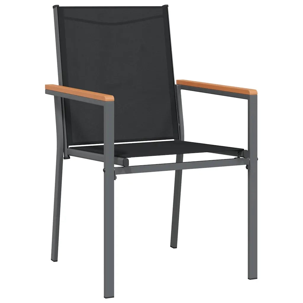 Set da Pranzo per Giardino 5 pcs Nero 3379088