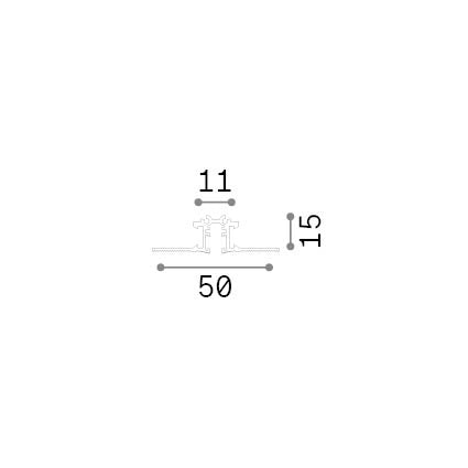 Binario Deva Nero 100Cm Ip20
