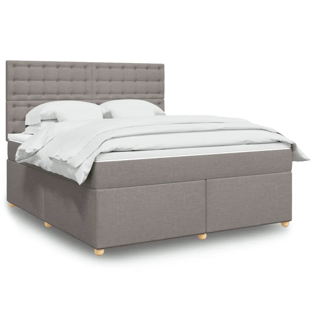 Giroletto a Molle con Materasso Tortora 180x200 cm in Tessuto 3293677
