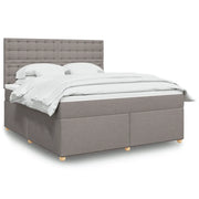 Giroletto a Molle con Materasso Tortora 180x200 cm in Tessuto 3293677