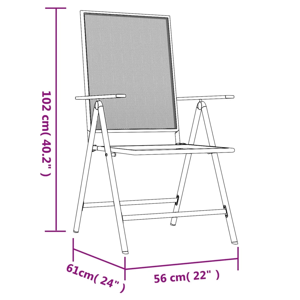 Set da Pranzo da Giardino 7 pz in Acciaio Antracite 3187981