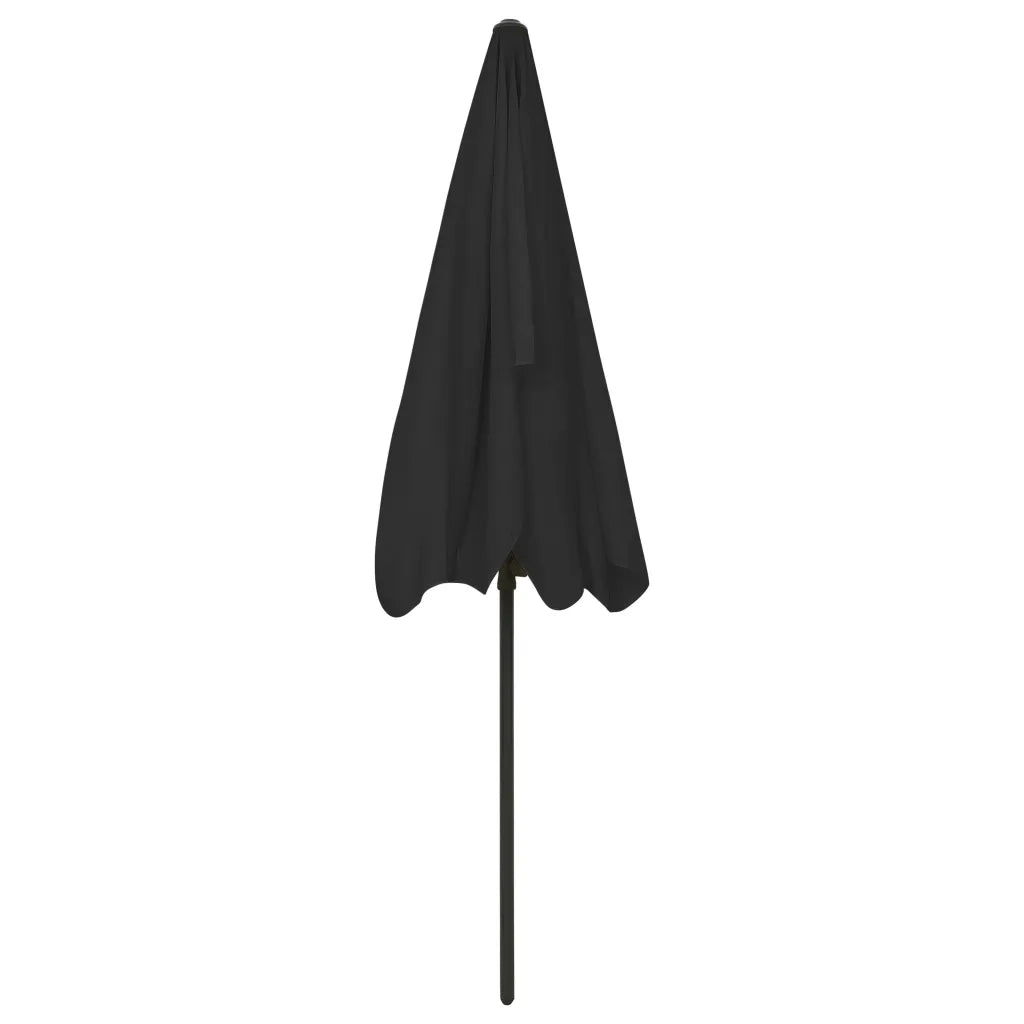 Ombrellone da Spiaggia-Ombrellone da mare Nero 200x125 cm