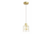 Lampada a sospensione Elmo ottone vetro 1xE14 40W