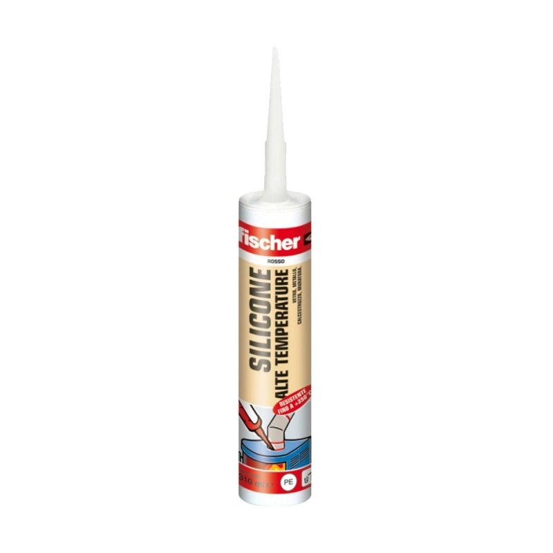 SILICONE ALTE TEMPERATURE 'SAT RO' - ROSSO - 310 ml - FISCHER 9271
