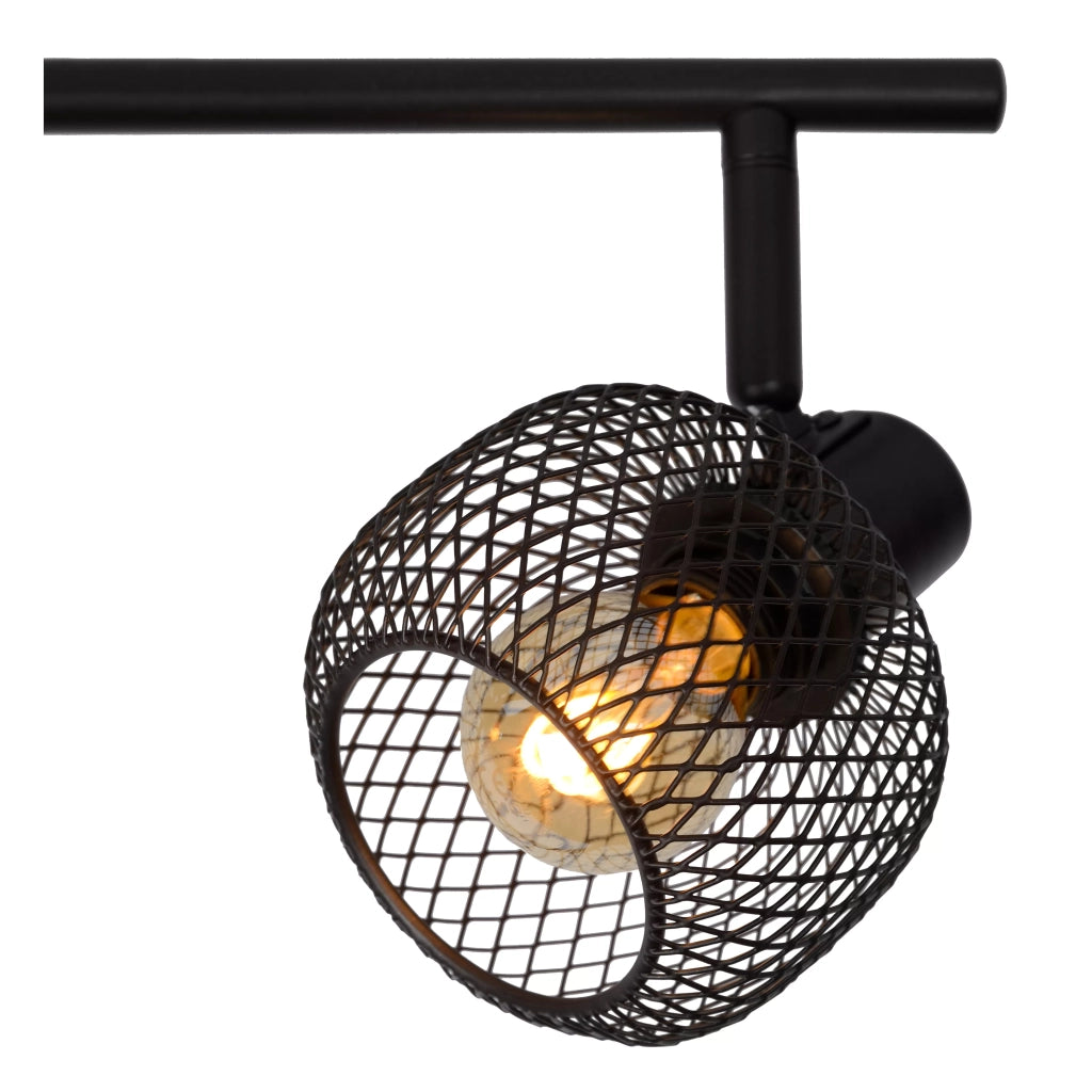 Plafoniera loft Maren 4 faretti nera 76cm E14 Lucide