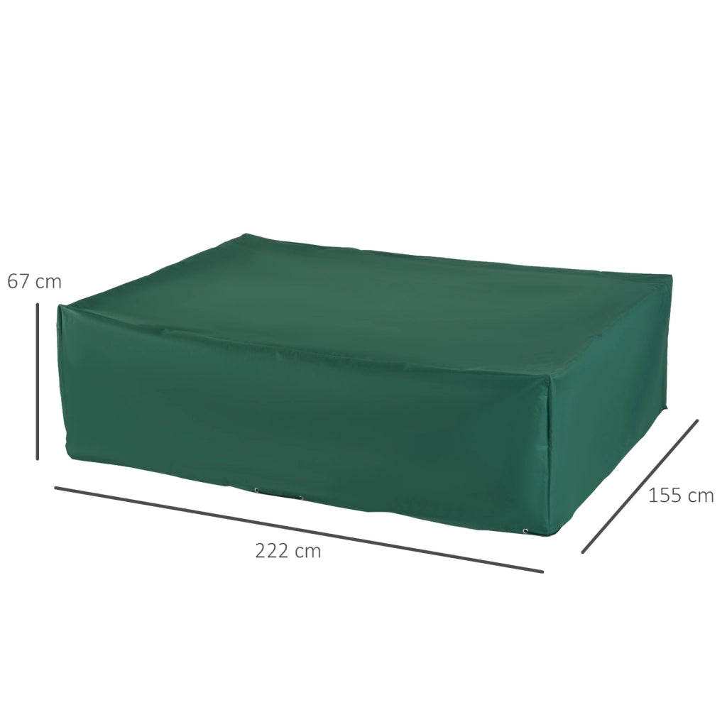 Copertura Impermeabile per Mobili da Giardino ¨C Minimal ¨C Verde 222x155x67 cm