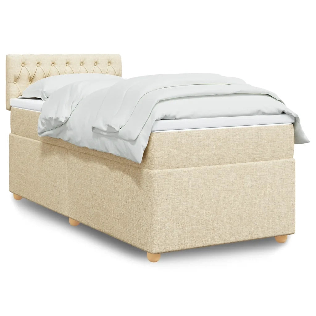 Giroletto a Molle con Materasso Crema 80x200 cm inTessuto 3286519
