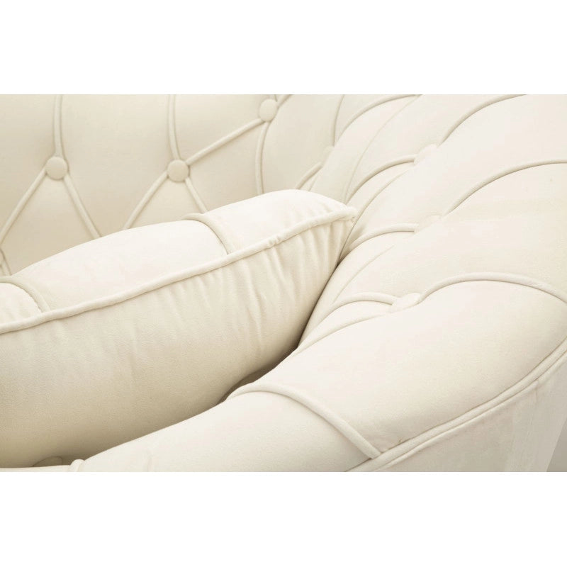 Poltrona Budapest Crema Con Cuscino cm 88x83x91