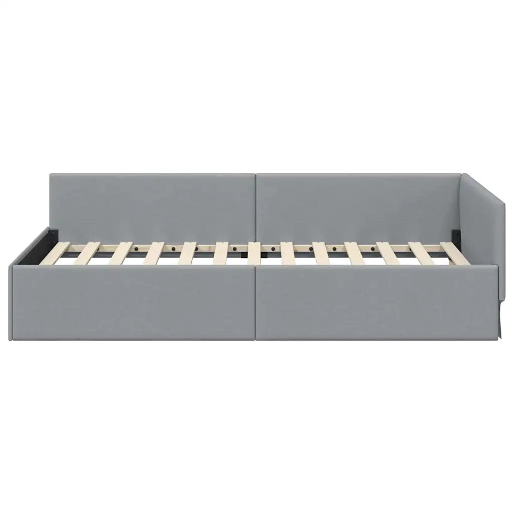 Cornice del letto ad angolo Grigio chiaro 90 cm x 200 cm 42016043